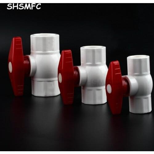 1Pc20 25 32 40 50 63 75 90 110mm PVC Thickened Ball Valve High Quality Socket Valve for Irrigation and Water Treatment