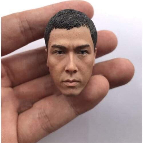 In Stock For Sale 1/6th Young Version Kung Fu IP Man Donnie Yen Male Head Sculpture For Usual 12inch Doll Action Figure