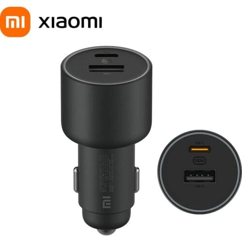 Xiaomi Car Charger 100W 5V 3A Dual USB Fast Charging QC charger Adapter For iPhone Samsung Huawei Xiaomi 10 Smartphone