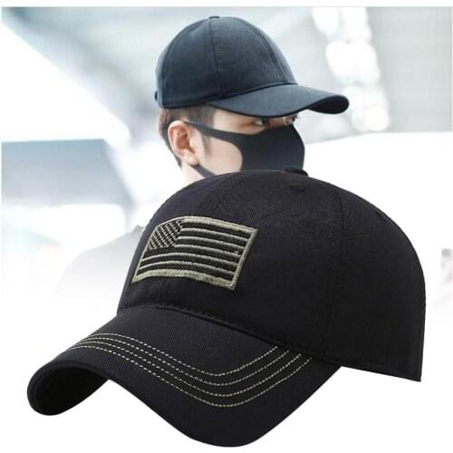 Unisex Useful Green Line USA Flag Camouflage Hat Decoration No Deformation for Exercise