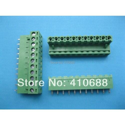 10 Pcs 11 way/pin Pitch 5.08mm Screw Terminal Block Connector Pluggable Type Green 2EDCK-2EDCV-5.08