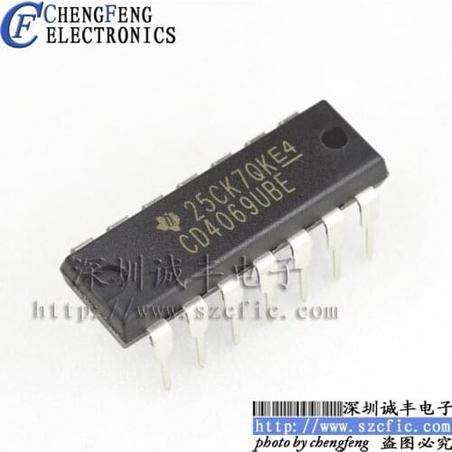 10pieces CD4069UBE CD4069 DIP