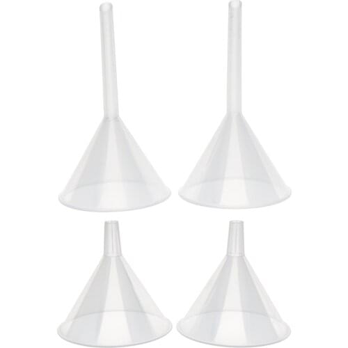 2Pcs Plastic Short Stem Small Funnels Diffuser Liquid Perfume Oil Lab 150mm
