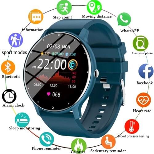 2021 New Fashion Smart Watch Ladies Heart Rate Blood Pressure Multifunctional Sport Watch Men Woman Waterproof Smartwatch Women
