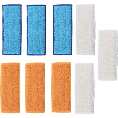 9PCS Washable Mopping Pads Vacuum Cleaner Sweeping Pad Replacement Parts for IRobot Braava Jet 240 241 Cleaner Robots