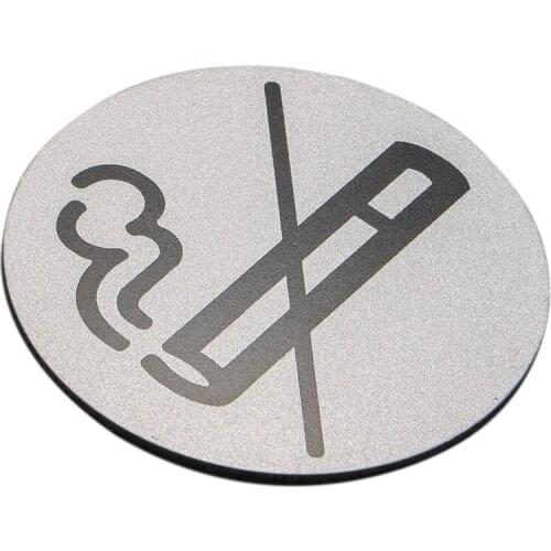 Aluminum plastic board room warn sign wall door adhesive sign board no smoking warning label sign