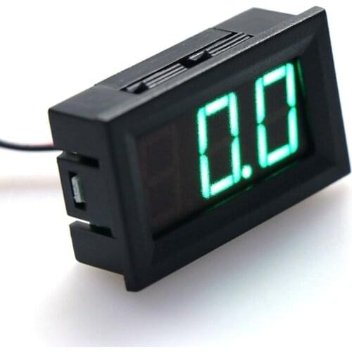 DC 0-100V 3-Wire Voltmeter LED 0.56in Digital Voltage Meter Panel Monitor Tester