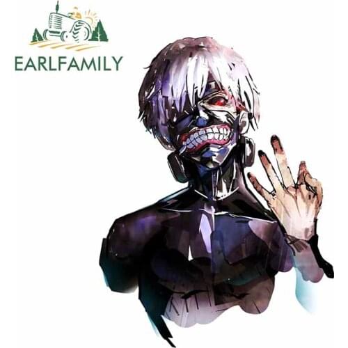 EARLFAMILY 13cm For Tokyo Ghoul Waterproof Decal Repair Car Stickers Vinyl Material Personality Decals Motorcycle Decoration