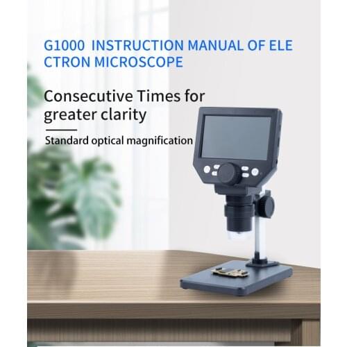 1-1000x Zoom 10MP LCD Screen Digital Microscope Endoscope Camera Microscopio LED USB for PCB Phone Repairing Hair Skin ZM56