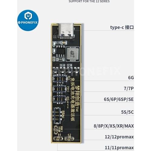 C-001 Battery Activation Board Fast Charging Tools for iPhone 11 12 pro max X Free Disassemble Mobile Phone Battery Repair Tool