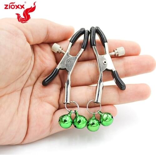 ZIOXX Metal Bell Nipple Clamps Flirting Teasing Sex Flirt Bondage Kit Slave Bdsm Exotic Accessories Dropshipping