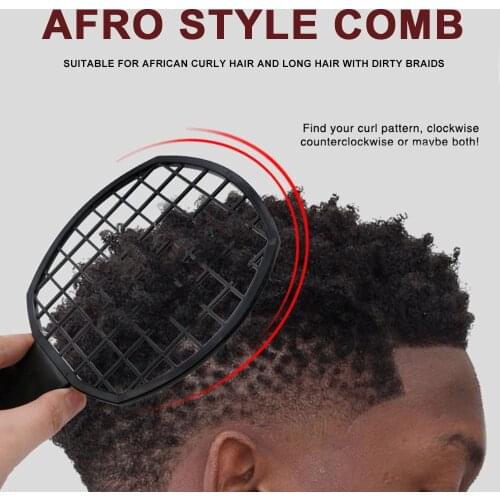 Fashion Men Double Ended Twist Up Comb Professional Curly Hair Dirty Braid Perm Style Comb Portable Twisted Tool