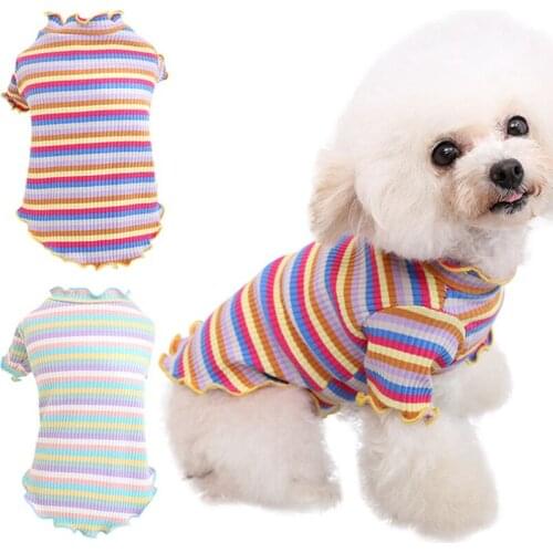 Fashion Pet Dogs Shirt Autumn And Winter Soft Clothes Thickening Bottom Shirt Small Medium for Chihuahua Dogs Warm T-shirt