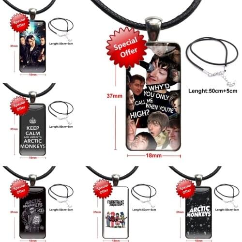 Fashion Glass Cabochon Pendant Necklace With Women Steel Plated Statement Jewelry Arctic Monkey For Women Party Gift Loving