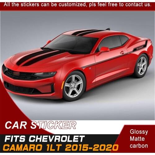 Car Decals Hood Scoop and Roof And Side Body Racing Stripe Graphic Vinyl Cool Car Sticker Fit for Chevrolet Camaro 1LT 2015-2020