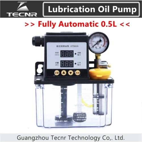 TECNR fully automatic lubricating oil pump 0.5L Liters cnc electromagnetic lubrication pump lubricator HTS005