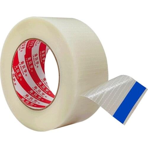Strong Striped Grid Single-sided Fiber Glass Tape Fixed Packaging Mesh Banding Sealing Not Easy Break Tool Strong Stickiness