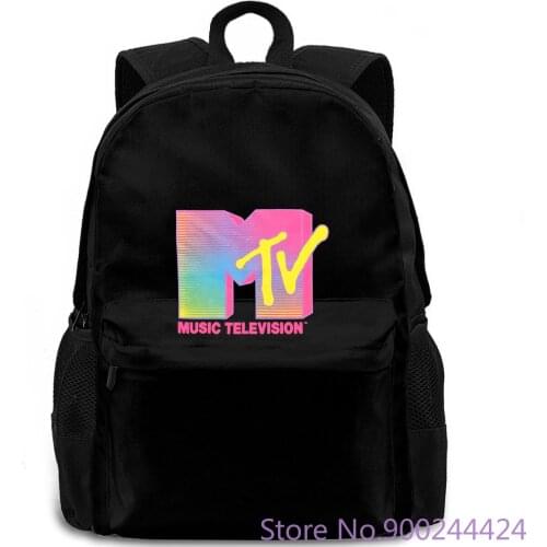 Fifth Sun MTV Fluorescent Logo Adult Quality Men Printing O Neck backpack