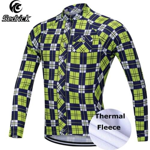 Sedrick Winter Antumn Long Sleeve Warm Pro Thermal Fleece Cycling Jersey MTB Bike Team Cycle Jerseys Bicicleta Ropa Ciclismo