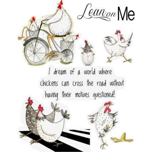 Animal Chicken Silicone Clear Rubber Stamp Sheet Cling Scrapbooking DIY Cute Pattern Photo Album Paper Decoration