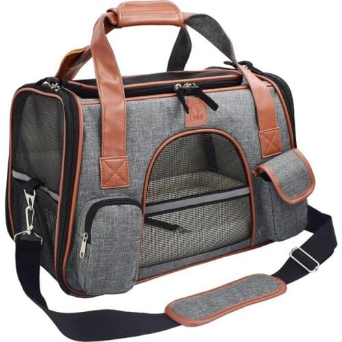 Pet Bag Breathable Outdoor Cat Cage Puppy Carrying Shoulder Bags Protable Pet Carrier Shoulder Bag Pet Handbag for Dog Cat