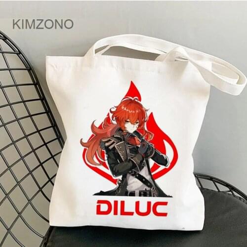 Genshin Impact shopping bag recycle bag bolsa shopper eco bolsas de tela canvas bag bolsas ecologicas woven jute sacolas