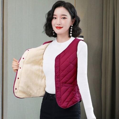 Woman Jacket Vest Autumn Winter down Cotton Vest Womens Light Short Inner Vest Close-Fitting Liner Chaleco Mujer