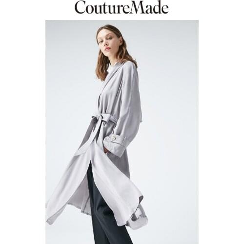 Vero Moda CoutureMade Womens Drapery Bathrobe Style Trench Coat | 319221502