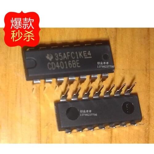 10PCS The new logic chip CD4016 CD4016BE CD4016BCN DIP14