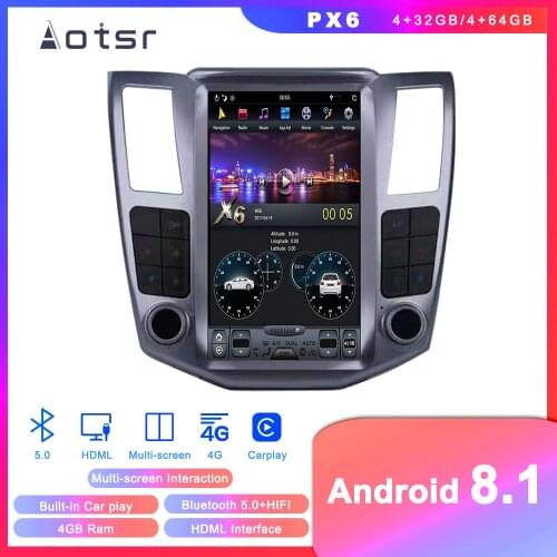Android 8 Tesla style Car DVD Player for Lexus RX300 RX330 RX350 2004-2008 GPS navigation Car radio player Auto stereo head unit