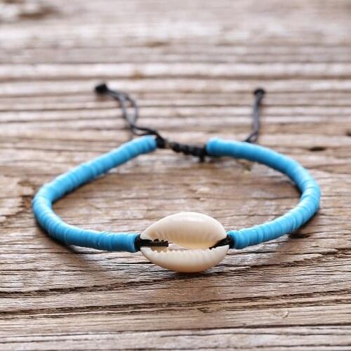 Handmade Conch Sea Shell Beach Beaded String Charm Bracelet DIY Bracelets Anklet Bangle Chain Jewelry Gifts