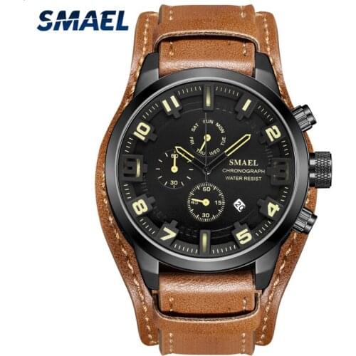 SMAEL Watch Men New Fashion Sport Quartz Clock Mens Watches Top Brand Luxury Chronograph Waterproof Watch Relogio Masculino