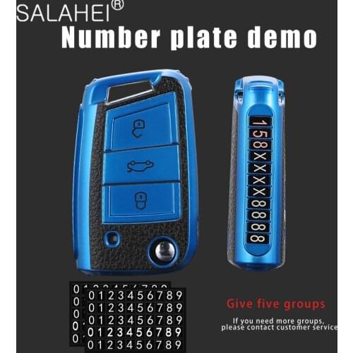 TPU Anti-lost Car Key Case Cover For Volkswagen VW Golf 7 MK7 Tiguan mk2 for Skoda Octavia 3 A7 Kodiaq 2017 2018 2019 2020