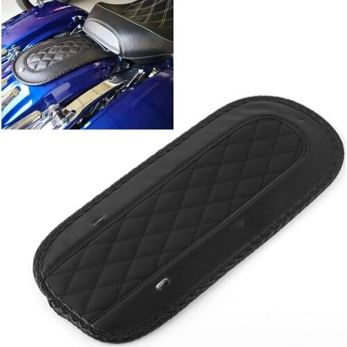 Black Motorbike Vinyl Felt-backed Rear Solo Seat Fender Bib ​For Harley Touring FLHT FLHTC 2008-2018