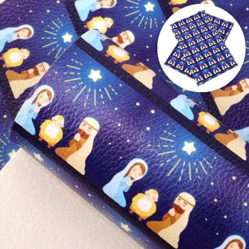 David accessories 20*33cm Cartoon Faux Synthetic Leather Fabric Girl Printed Sheet For Needlework Home Textile DIY Bow,1Yc9082