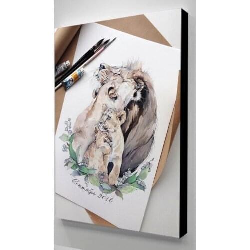 Home Decor Abstract Animal Lion Child Canvas Paintings Pictures Wall Art Printed Modular Posters No Frame Artwork Living Room