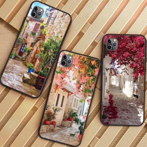 Travel italy France London Flower World Places Phone Case for iPhone 11 12 mini pro XS MAX 8 7 6 6S Plus X 5S SE 2020 XR