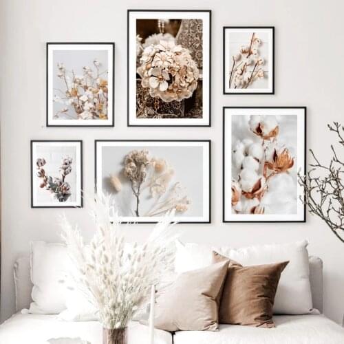 Autumn Plants Flower Cotton Canvas Painting Nordic Style Posters and Prints Wall Art Pictures for Living Room Bedroom Home Decor