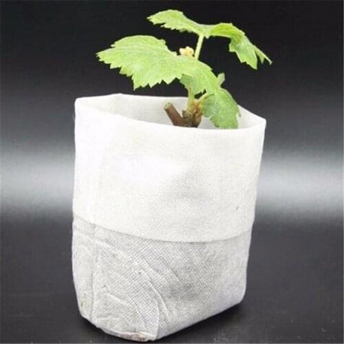 100pcs/set Non-woven Nursery Bags Vegetable Plants Grow Bag Fabric Flowers Seedling Raising Pots Home Garden Planter 8*10cm