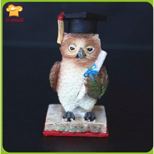 New Dr Owl silicone mold owl clay silicon molds manual candle silicone mould