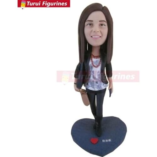 Girlfriend Gift Daughter Gift Wife Gift Mother Gift Custom Bobble Head Clay Figurine Based on Customers Photos Mothers Day gift