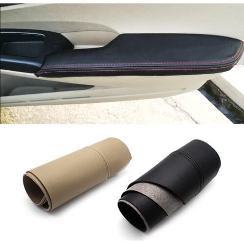 Car Door Panel Armrest Handle Microfiber Leather Cover Trim For for Honda Civic 8th Gen Sedan 2006 2007 2008 2009 2010 2011