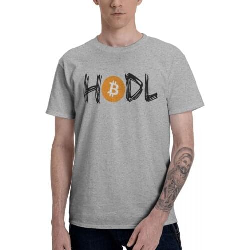 Promo HODL Bitcoin BTC Crypto BTFD Mens Basic Short Sleeve T-Shirt Dogecoin Hot Sale print Top tee Eur Size