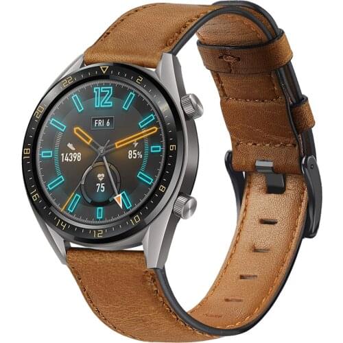 22mm watch band for Huawei Watch Gt 2 samsung Galaxy Watch 46mm Gear S3 Frontier classic strap Leather Bracelet Watchband belt