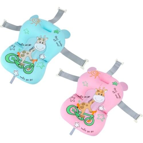 Newborn Bath Tub Seat Mat Shower Portable Bed Baby Shower Air Cushion Bed Non-Slip Bath Tub Net Mat Floating Pad Safety Seat
