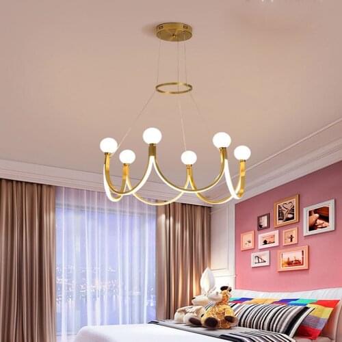 Nordic Crown Restaurant Chandelier Simple Creative Personality Modern Lighting Home Art Dining Table Lamp