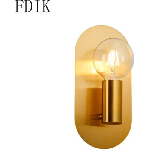 Modern Metal Simple Wall Lamp Nordic Led Lights for Bedroom Bathroom Stairs Industiral Indoor Decor Lighting Loft Mirror Light