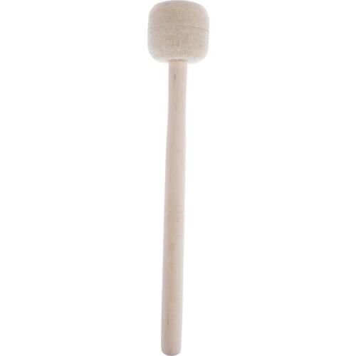 Heavy Duty Bass Drum Mallet Wool Felt Head Percussion Accessory Wooden