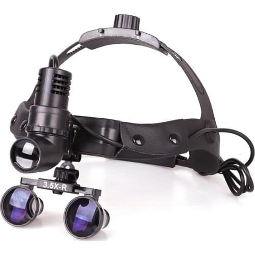 2.5X 3.5X Dental Magnifying Glass Surgery Headlight LED Oral Surgery Examination Medical Plastic Otolaryngology Magnifier