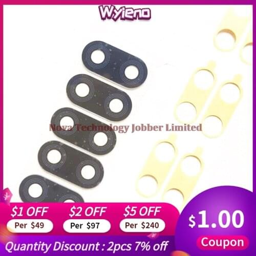 Wyieno 50Pcs/Lot Play Real Camera Glass Lens For Xiaomi Play Back Rear Camera Panel with Glue Phone Parts Tracking